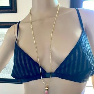 Lunya Stretch Stripe Bralette Black Large - no longer on official website